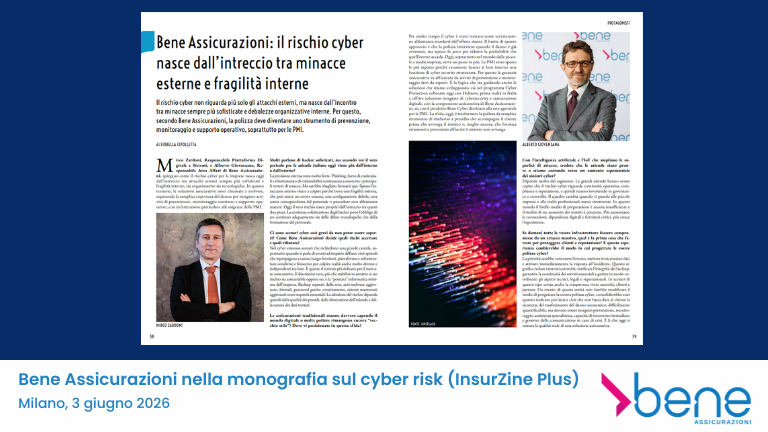 Bene Assicurazioni nella monografia sul cyber risk (InsurZine Plus)