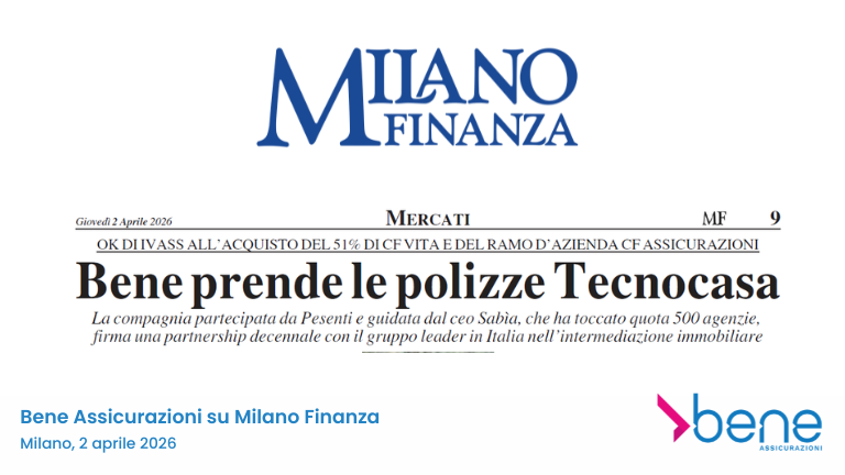 Bene Assicurazioni su Milano Finanza